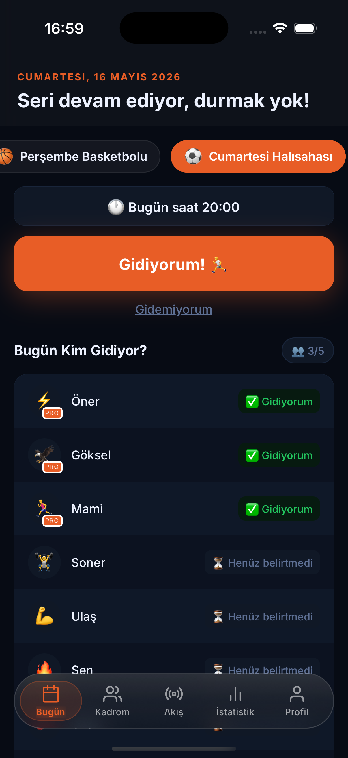 Bugün ekranı